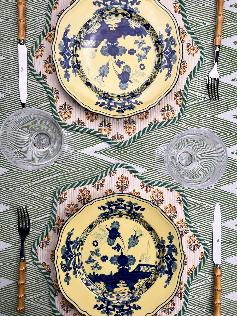 ‘The Breakfast’ Placemat - Scallop - Block Print