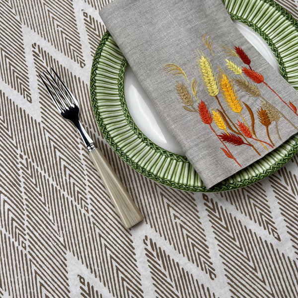 The ZigZag Tablecloth Taupe