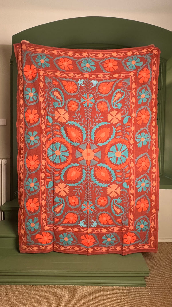 Suzani Cloth Rusts & Greyish Blues