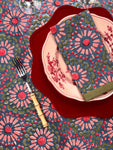 ‘The Kaleidoscope’ Napkin Set - Blue, Red, Pink, Moss