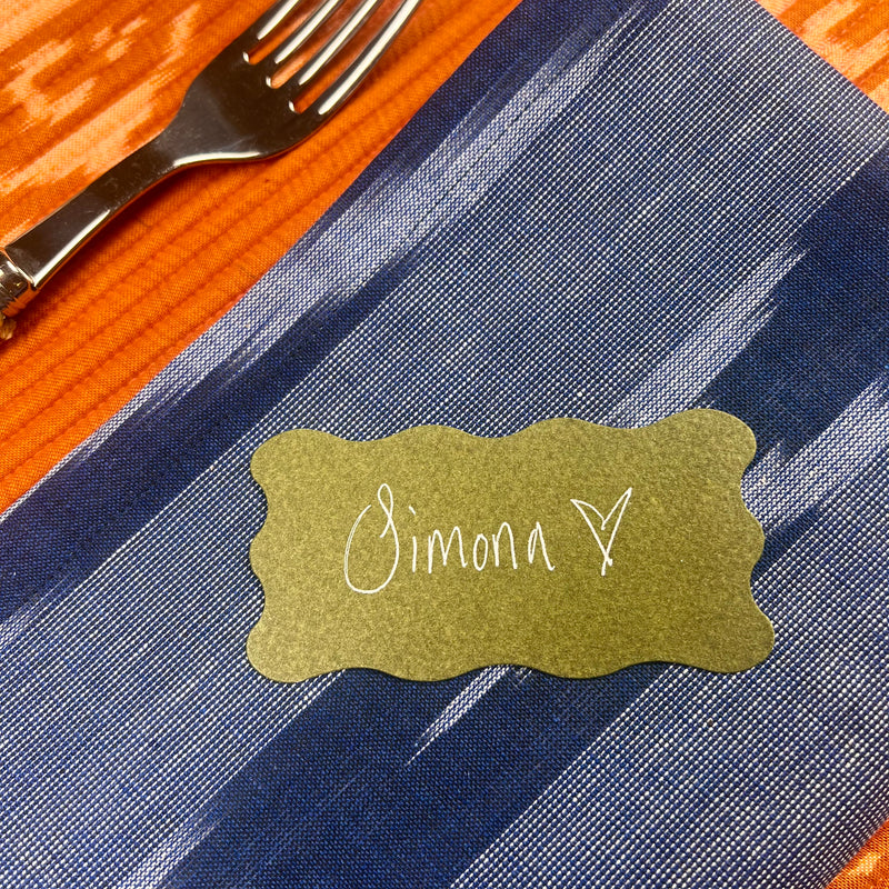 Luxury Place Cards - Scallop (Green)