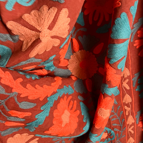 Suzani Cloth Rusts & Greyish Blues