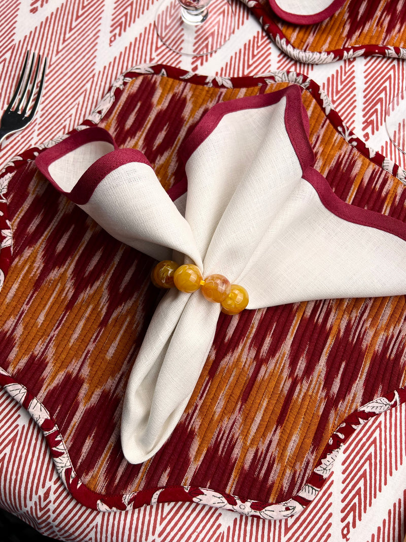 ‘The Breakfast’ Placemat - Scallop - Ikat