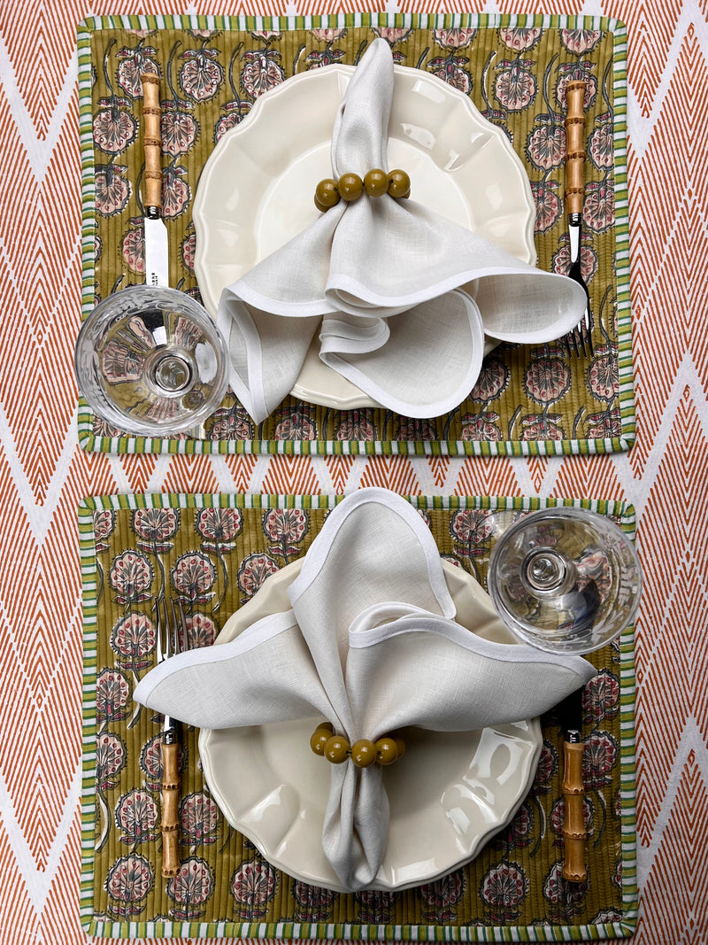 Curated Table Set: Green, blues & Olive