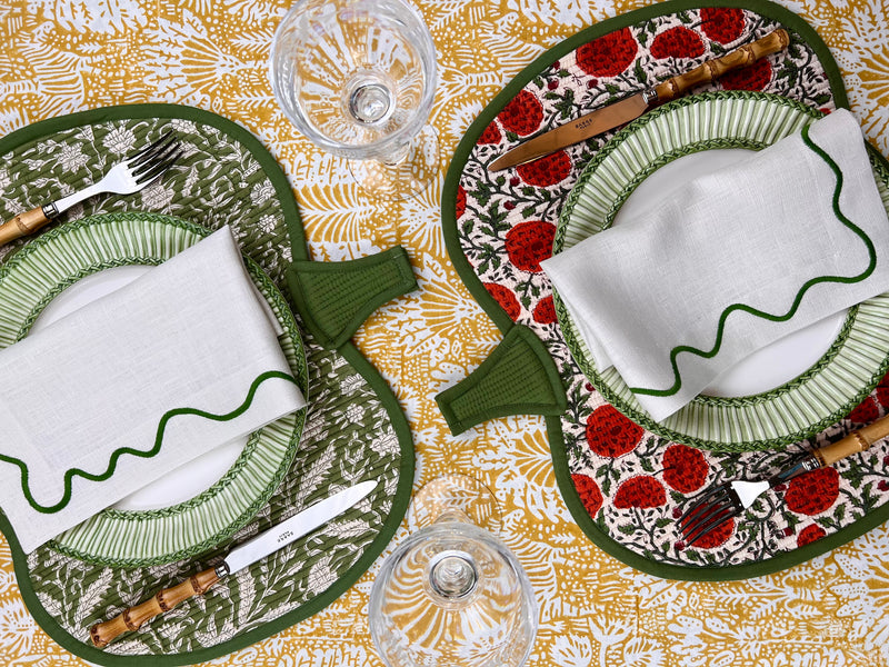 The Pumpkin Placemat - Orange & Sage