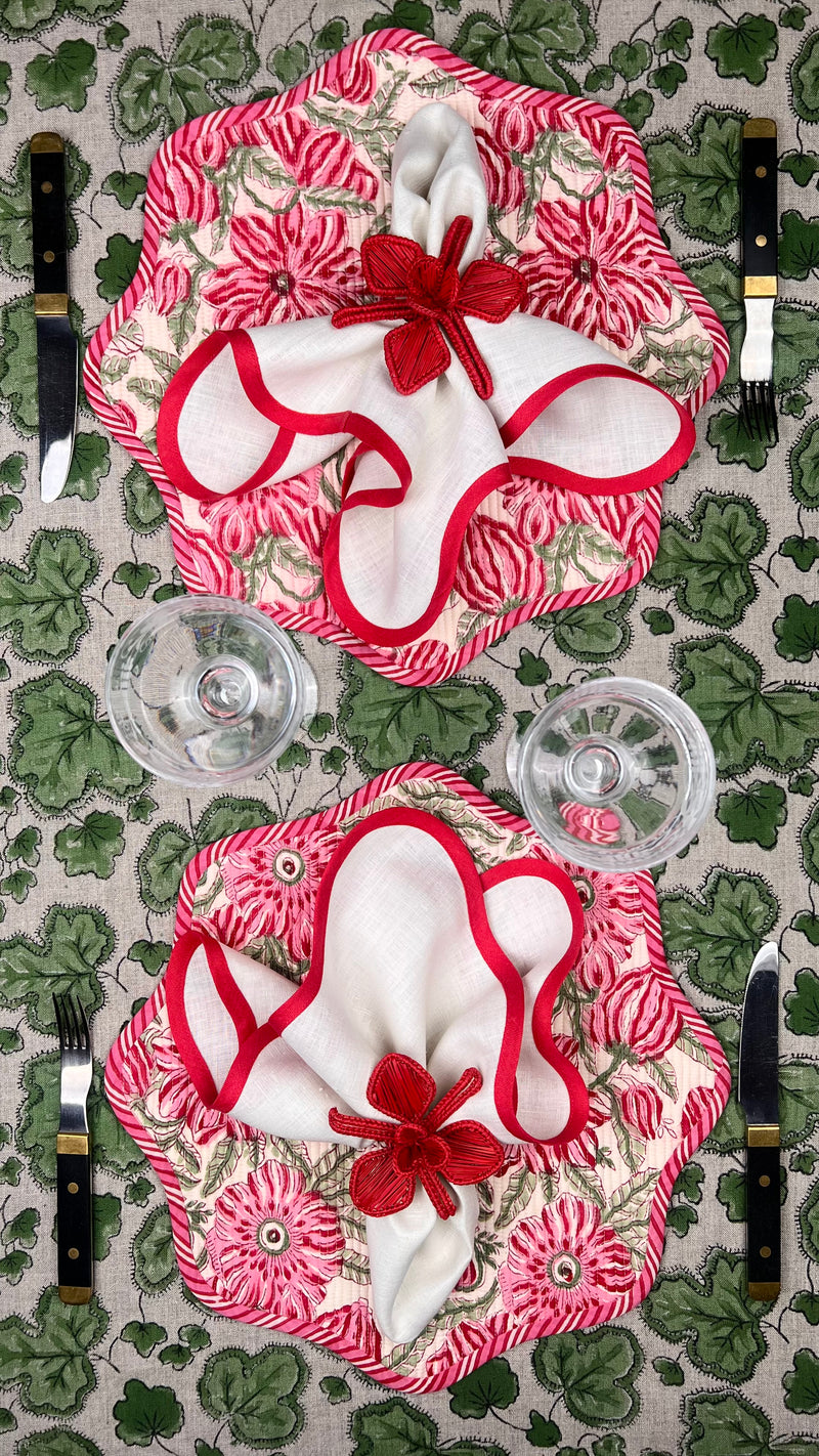 ‘The Breakfast’ Placemat - Scallop - Block Print