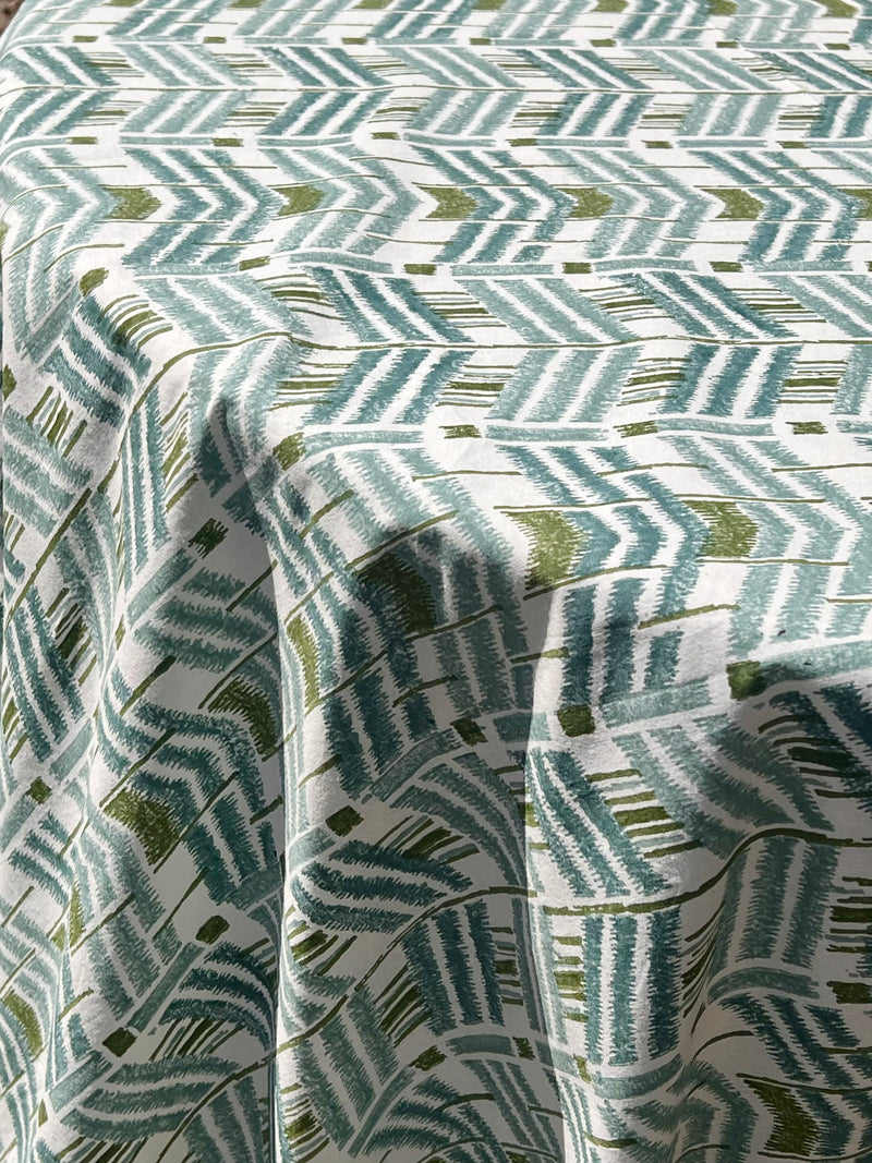 ‘The Ikat’ Tablecloth - Blue Green