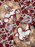 ’The Figue Leaf Tablecloth - Red & Burgundy