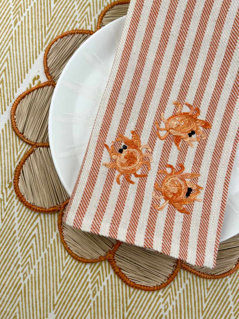 The Crab Embroidery Napkin