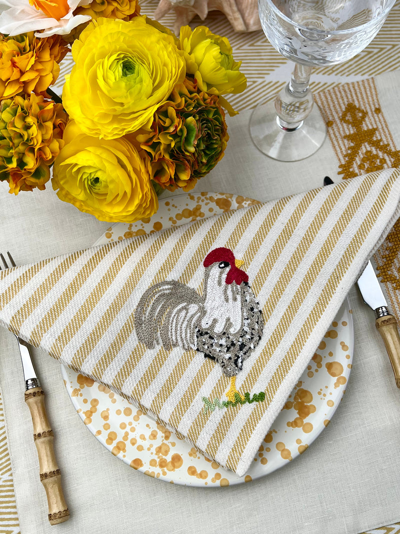 THE GALLO NAPKIN - Yellow Stripe