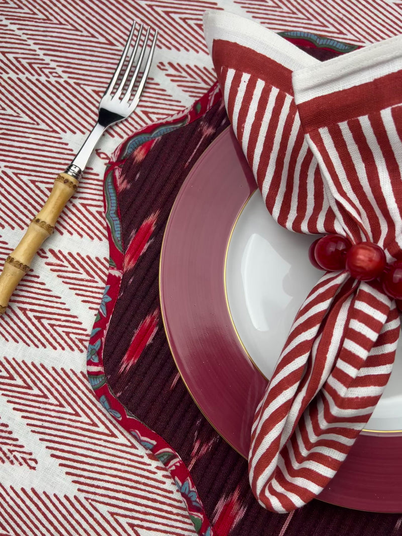 The ZigZag Tablecloth Red Brick